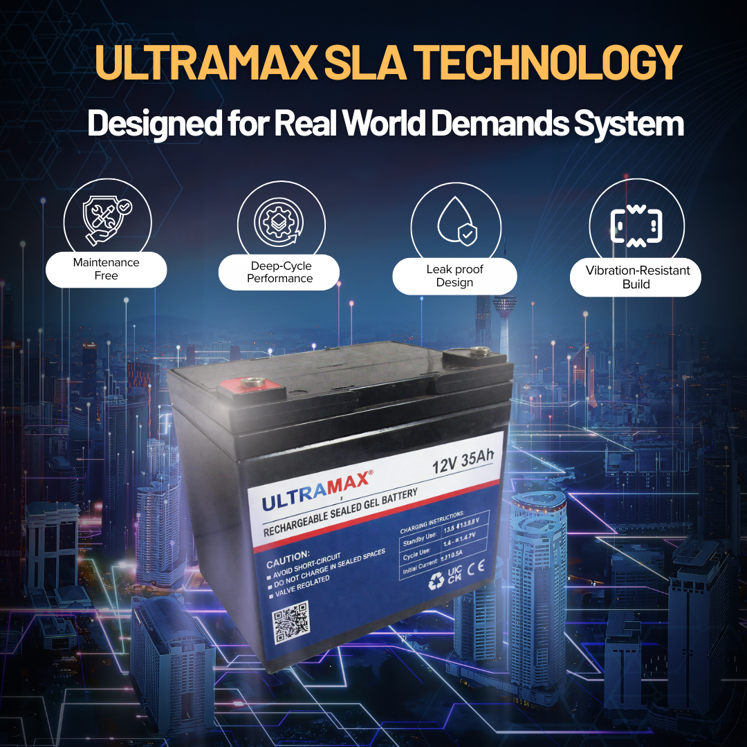 UltraMax 12V 35Ah, NPG35-12 Sealed Gel Battery