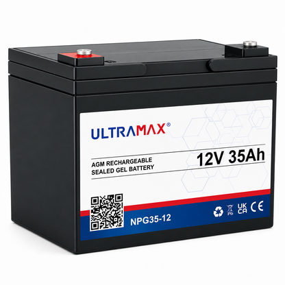 UltraMax 12V 35Ah, NPG35-12 Sealed Gel Battery
