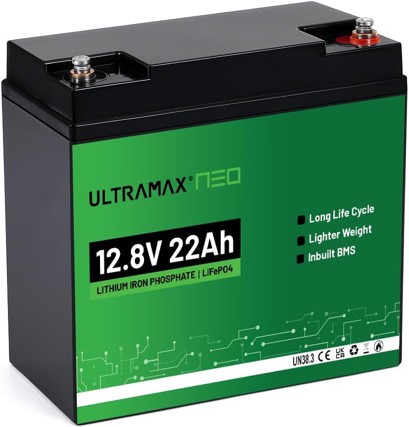 Ultramax Neo 12.8V 22Ah LiFePO4 Lithium Battery