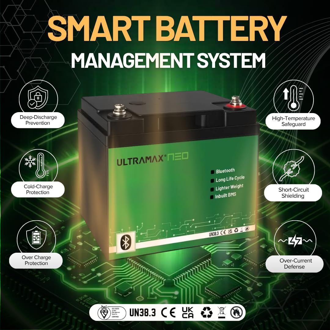 Ultramax Neo 12.8V 30Ah LiFePO4 Lithium Battery