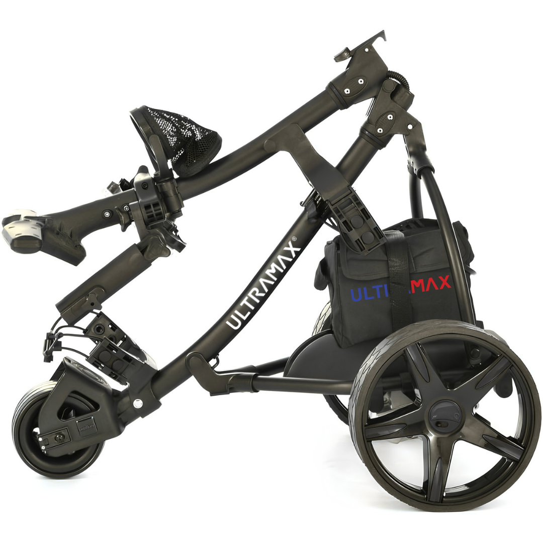 Ultramax Elektro-Golftrolley mit Bleiakku & Ladegerät | 18-Loch | 100 £ kostenloses Zubehör