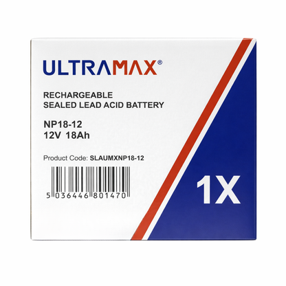 UltraMax 12V 18Ah, NP18-12 Sealed Lead Acid Battery